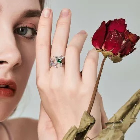 Pandora Style Silver Gift of Hummingbird Open Ring - BSR016 Pandora Style Silver Gift of Hummingbird Open Ring - BSR016