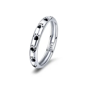 Pandora Style Silver Paw Ring - SCR445 (image for) Pandora Style Silver Paw Ring - SCR445