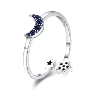Pandora Style Silver Starry Sky Open Ring - SCR437 (image for) Pandora Style Silver Starry Sky Open Ring - SCR437