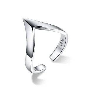 Pandora Style Silver Wishbone Open Ring - SCR470 (image for) Pandora Style Silver Wishbone Open Ring - SCR470