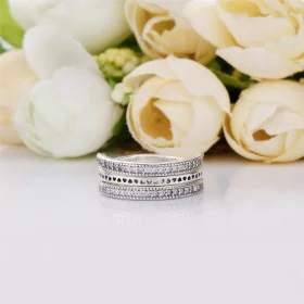 Flipping Hearts of PANDORA Ring, Clear CZ - 197404CZ Flipping Hearts of PANDORA Ring, Clear CZ - 197404CZ