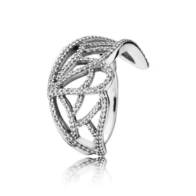 PANDORA Butterfly Wing Silver Ring With Cubic Zirconia - 190937CZ PANDORA Butterfly Wing Silver Ring With Cubic Zirconia - 190937CZ