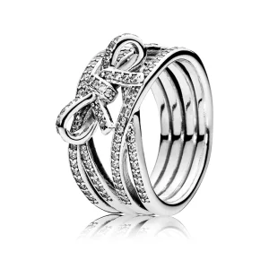PANDORA Delicate Sentiments, Clear Cz Rings - 190995CZ (image for) PANDORA Delicate Sentiments, Clear Cz Rings - 190995CZ
