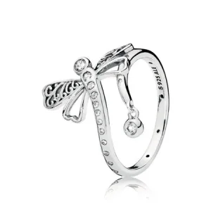 PANDORA Dreamy Dragonfly Ring, Clear CZ - 197093CZ (image for) PANDORA Dreamy Dragonfly Ring, Clear CZ - 197093CZ