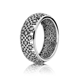 PANDORA Intricate Lattice Ring, Clear CZ - 190955CZ - Rings PANDORA Intricate Lattice Ring, Clear CZ - 190955CZ - Rings