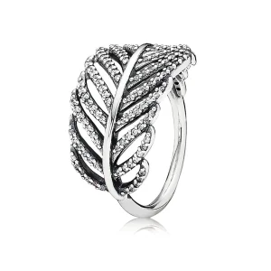 PANDORA Light As A Feather Ring, Clear Cubic Zirconia - 190886CZ (image for) PANDORA Light As A Feather Ring, Clear Cubic Zirconia - 190886CZ