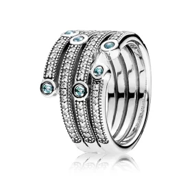 PANDORA Shimmering Ocean, Frosty Mint Clear Cz Rings - 191002CZF PANDORA Shimmering Ocean, Frosty Mint Clear Cz Rings - 191002CZF