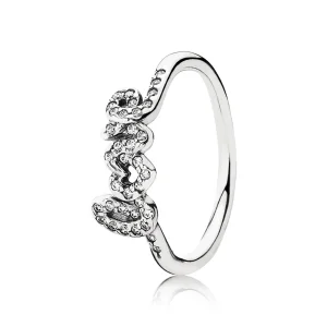 PANDORA Signature of Love Ring, Clear CZ Ring - 190928CZ (image for) PANDORA Signature of Love Ring, Clear CZ Ring - 190928CZ