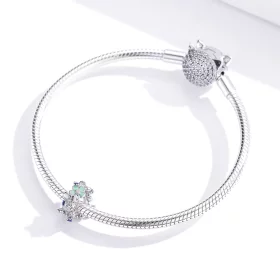 Pandora Style Silver Colorful Garden Spacer Charm - BSC288 Pandora Style Silver Colorful Garden Spacer Charm - BSC288