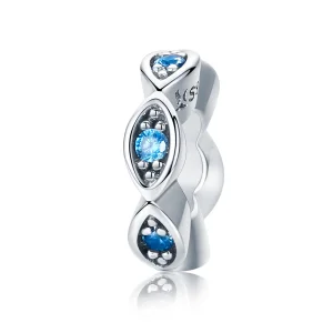 (image for) Pandora Style Silver Shining Eyes Spacer Charm - SCC513