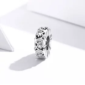 Pandora Style Silver Vintage Vines Spacer Charm - SCC1601 Pandora Style Silver Vintage Vines Spacer Charm - SCC1601