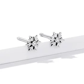 Pandora Style Beautiful Snowflakes Stud Earrings - BSE529 Pandora Style Beautiful Snowflakes Stud Earrings - BSE529