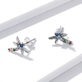 Pandora Style Colorful Dragonfly Stud Earrings - BSE515 Pandora Style Colorful Dragonfly Stud Earrings - BSE515