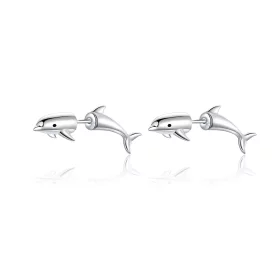 Pandora Style Dolphin Stud Earrings - BSE184 Pandora Style Dolphin Stud Earrings - BSE184