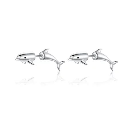 Pandora Style Dolphin Stud Earrings - BSE184 Pandora Style Dolphin Stud Earrings - BSE184