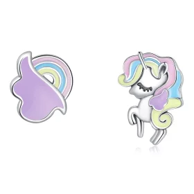 Pandora Style Fantasy Pony Stud Earrings - SCE1266 Pandora Style Fantasy Pony Stud Earrings - SCE1266
