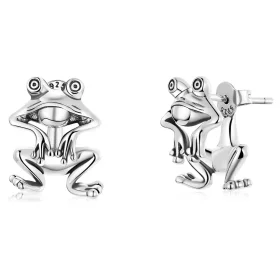 Pandora Style Funny Frog Stud Earrings - SCE1324 Pandora Style Funny Frog Stud Earrings - SCE1324