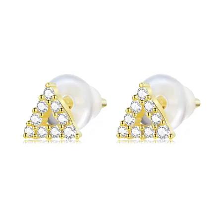 Pandora Style Shining Triangle Stud Earrings - SCE1220 Pandora Style Shining Triangle Stud Earrings - SCE1220
