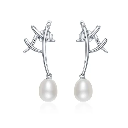 Pandora Style Time Silhouette Stud Earrings - VSE079 Pandora Style Time Silhouette Stud Earrings - VSE079