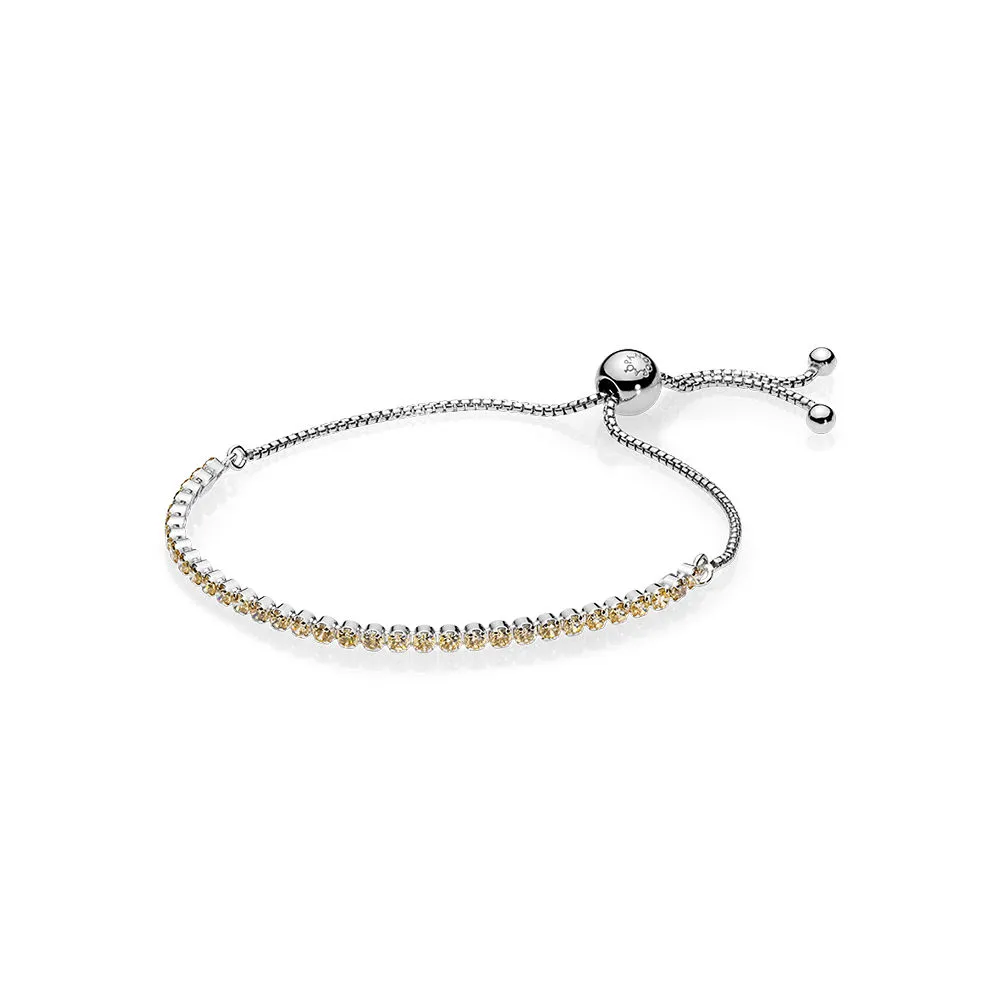 PANDORA Golden Sparkling Strand Bracelet, Golden-Colored CZ - 590524CCZ