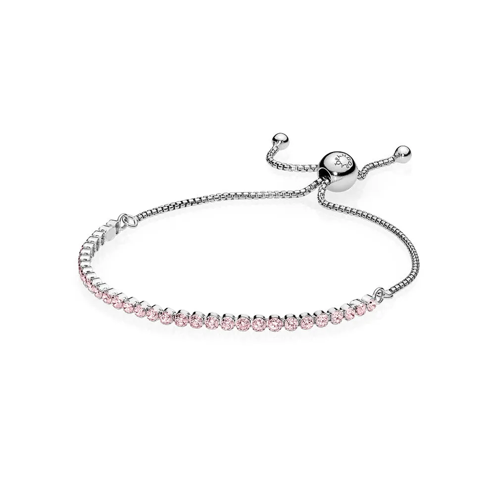 pandora pink sparkling strand bracelet pink cz 590524pcz