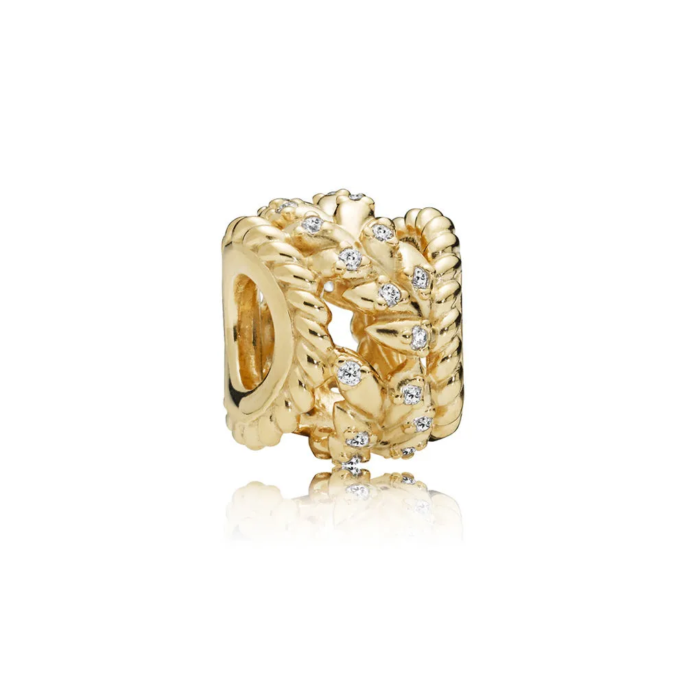 dazzling grain swirls charm pandora shine clear cz 767597cz