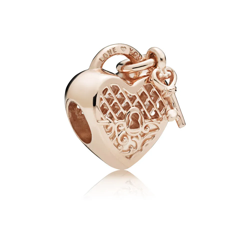 love you lock charm pandora rose 787655