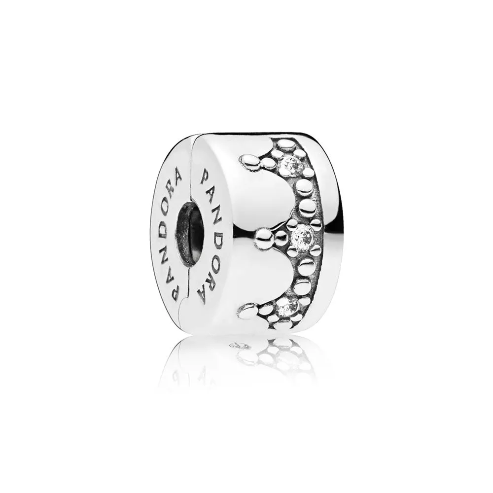 pandora dazzling crown clip clear cz 797634cz