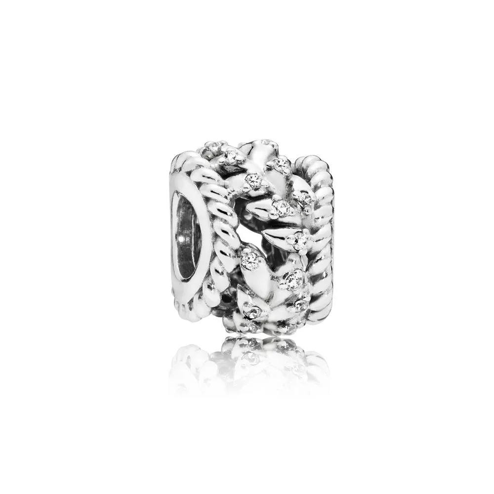 PANDORA Dazzling Grain Swirls Charm, Clear CZ - 797597CZ