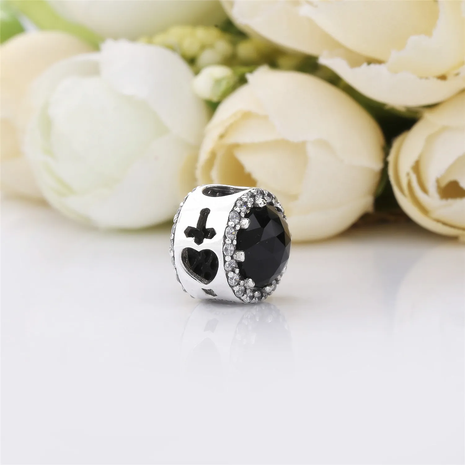 PANDORA Disney, Evil Queen's Black Magic Charm, Black Crystals & Clear CZ - 797487NCK