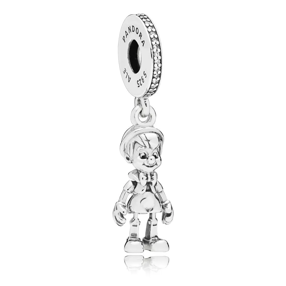 PANDORA Disney, Pinocchio Dangle Charm, Clear CZ - 797489CZ