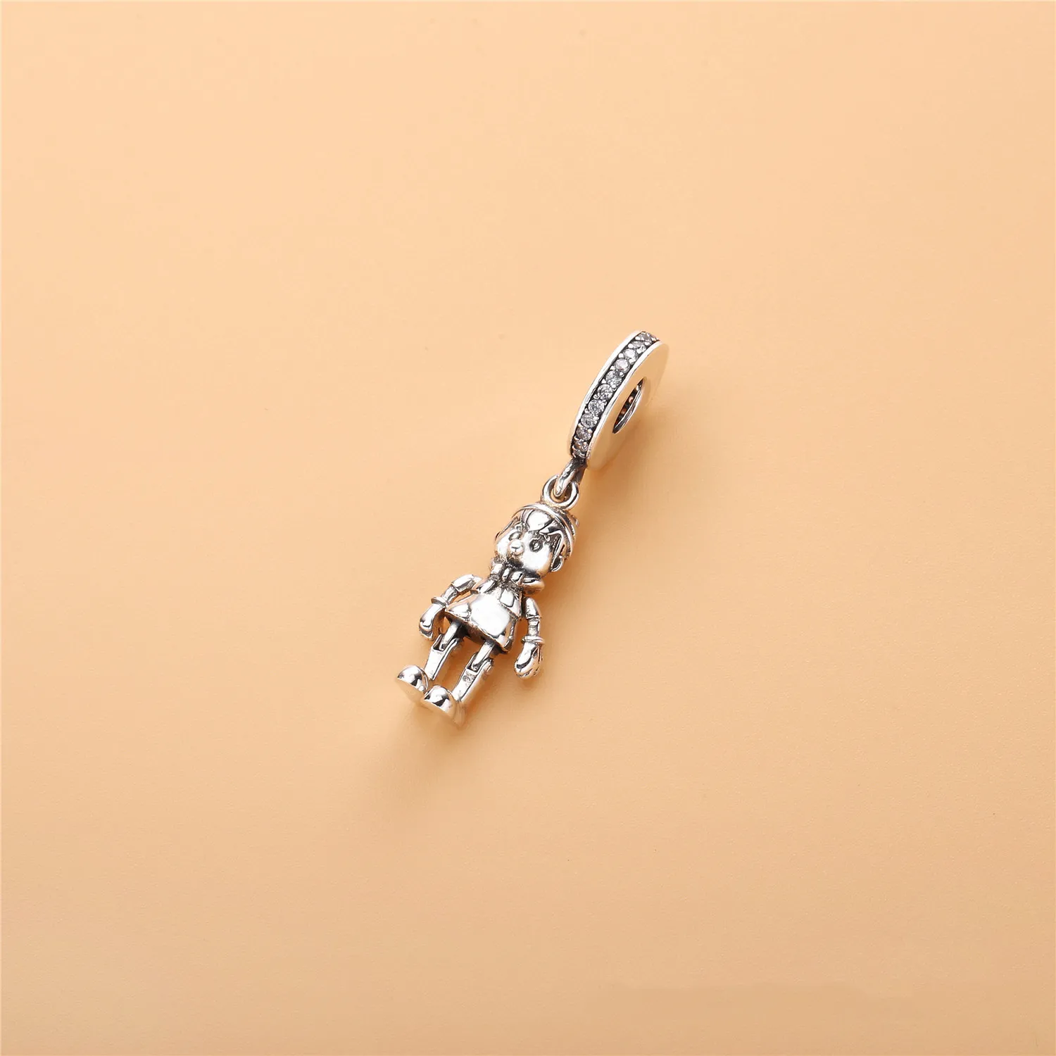 PANDORA Disney, Pinocchio Dangle Charm, Clear CZ - 797489CZ