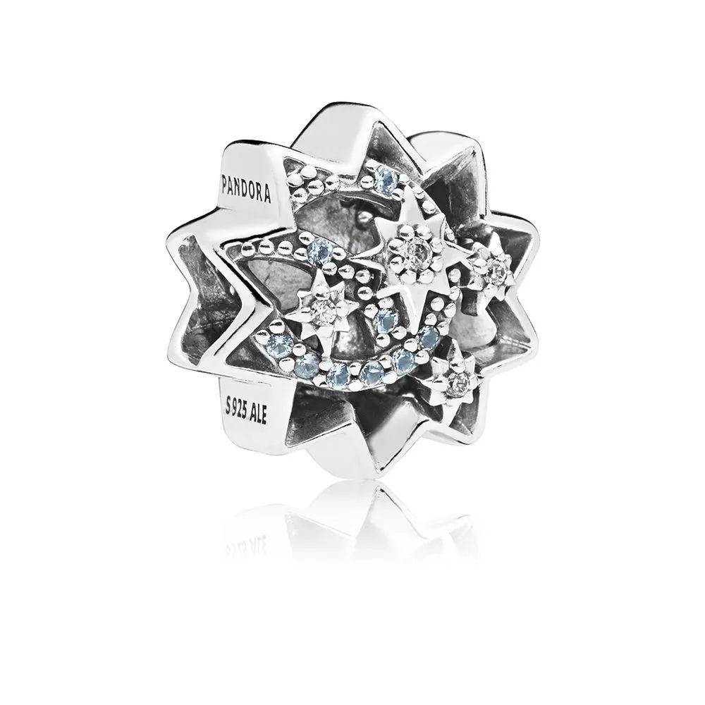 PANDORA Disney, When You Wish Upon A Star Charm, Light Blue Enamels & Crystals - 797490NBL