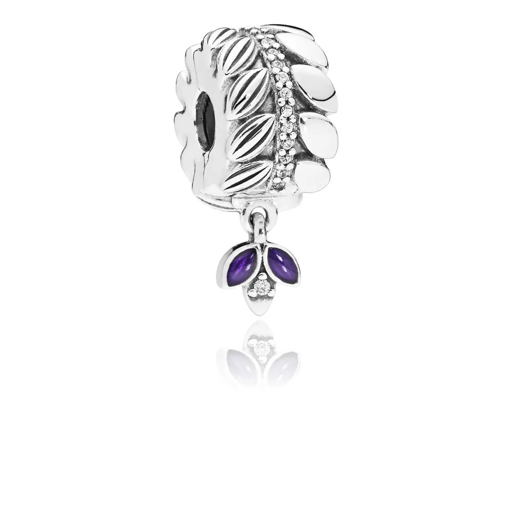 pandora grains of energy clip clear cz purple enamel 797591cz