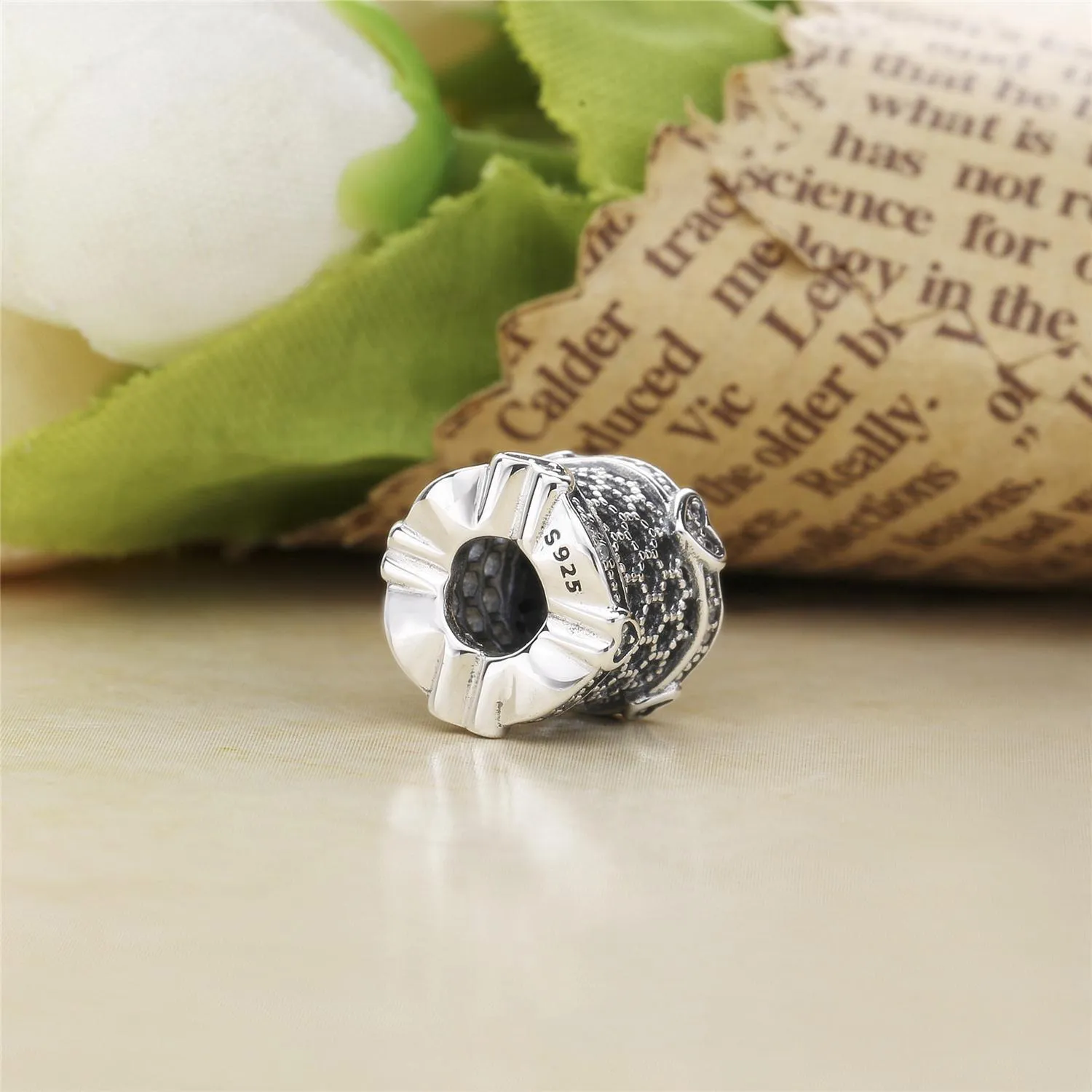 PANDORA Lace of Love Spacer, Clear CZ - 797653CZ