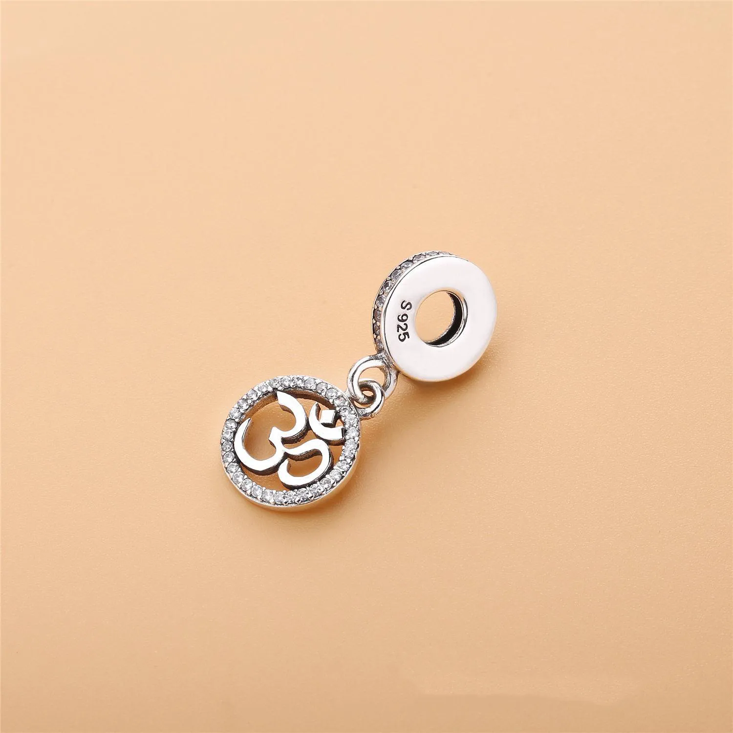 PANDORA Om Symbol Dangle Charm, Clear CZ - 797584CZ