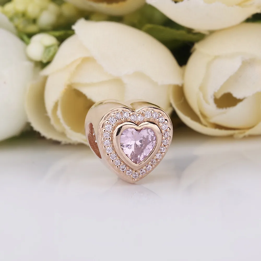 Sparkling Love Charm, PANDORA Rose™ & Pink Crystal - 787608NPM