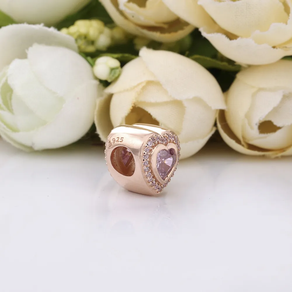 Sparkling Love Charm, PANDORA Rose™ & Pink Crystal - 787608NPM