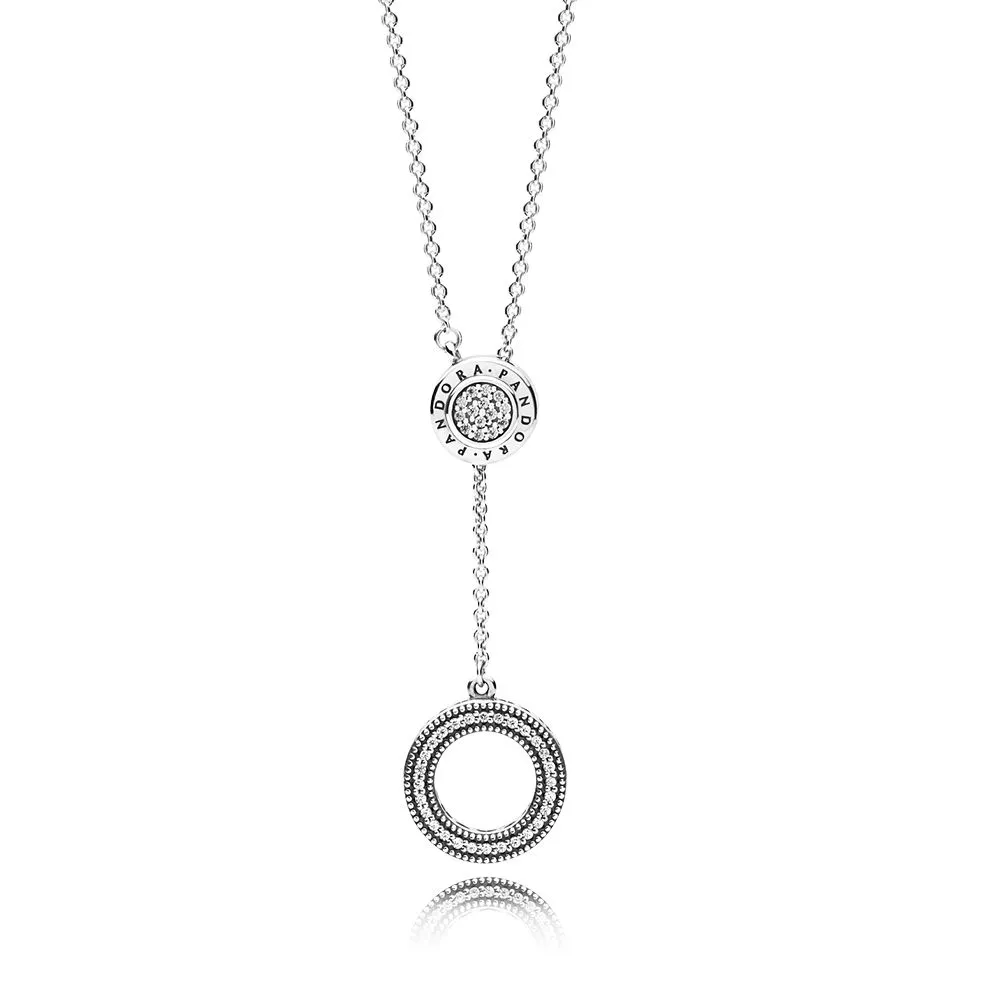 pandora signature necklace clear cz 397445cz70