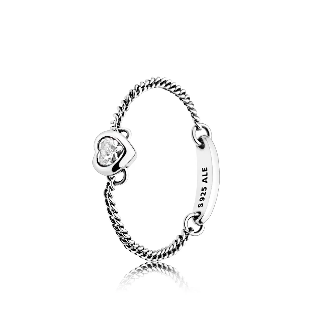 PANDORA Spirited Heart Chain Ring - 197191CZ