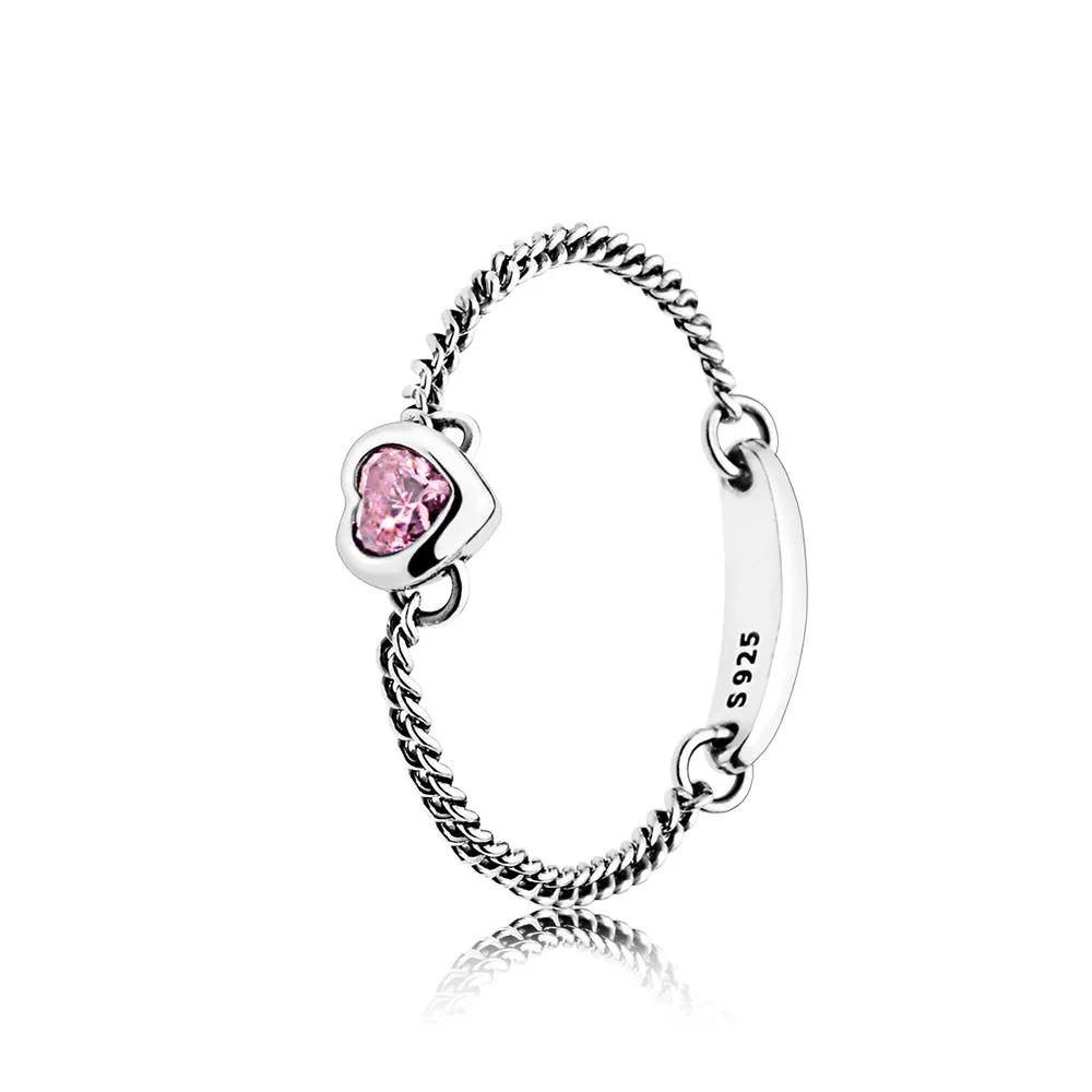 PANDORA Spirited Heart Chain Ring - 197191CZ