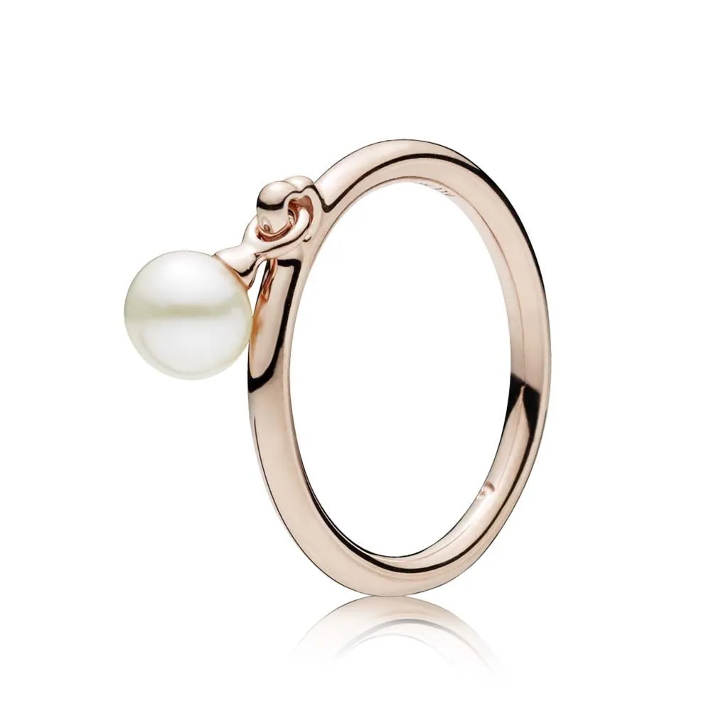 Contemporary Pearl Ring, PANDORA Rose™ & Freshwater Cultured Pearl - 187525P