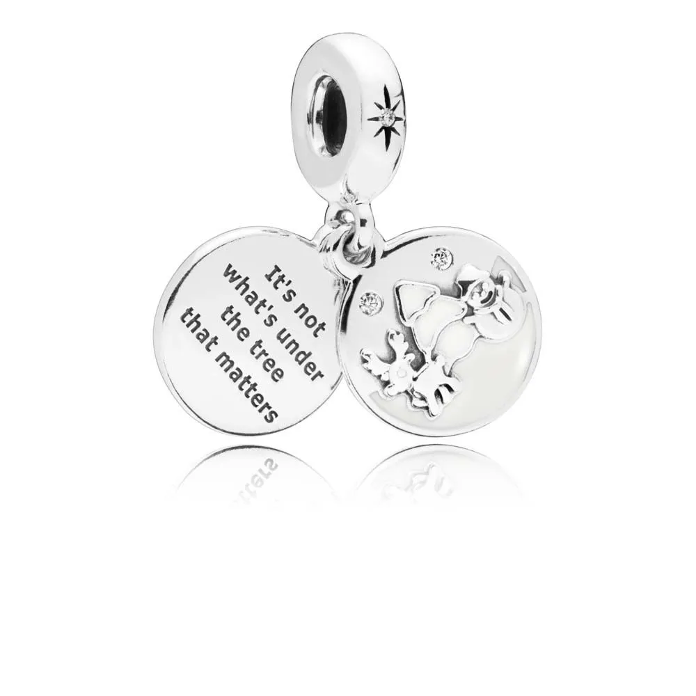 PANDORA Perfect Christmas Dangle Charm, Clear CZ & White Enamel - 797562EN12