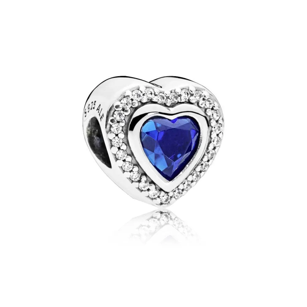 PANDORA Sparkling Love Charm, Clear CZ & Blue Crystal - 797608NANB