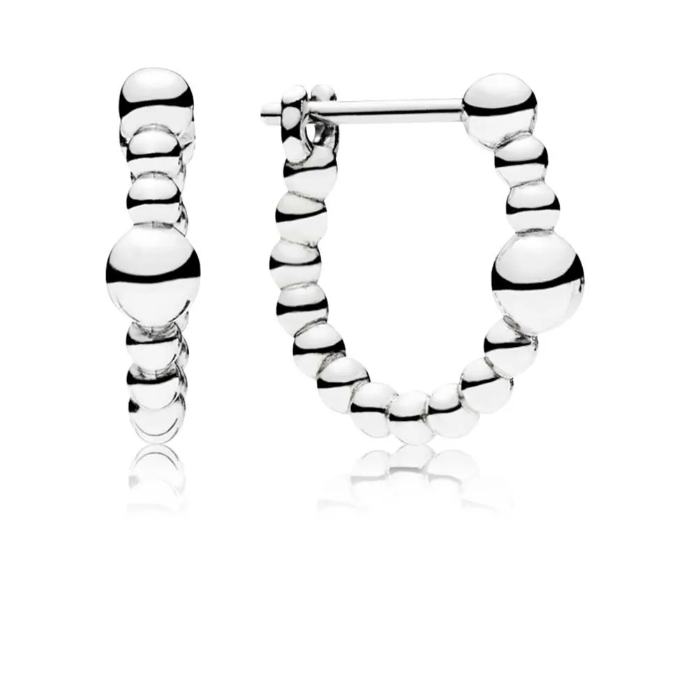 pandora string of beads hoop earrings 297532