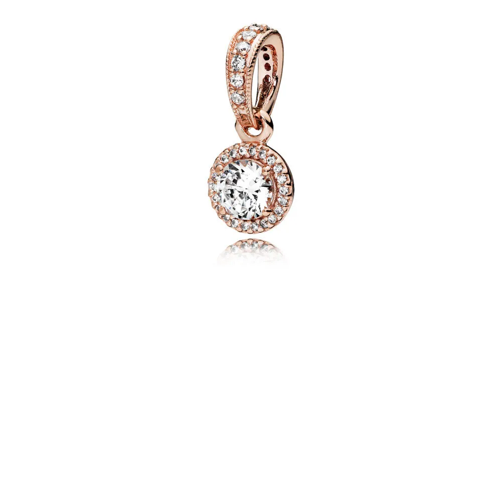 Classic Elegance Pendant, PANDORA Rose™ & Clear CZ - 380379CZ