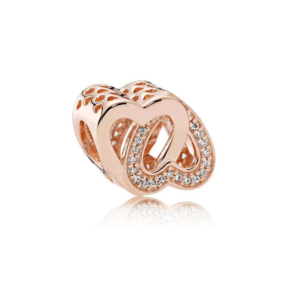 entwined love charm pandora rose clear cz 781880cz