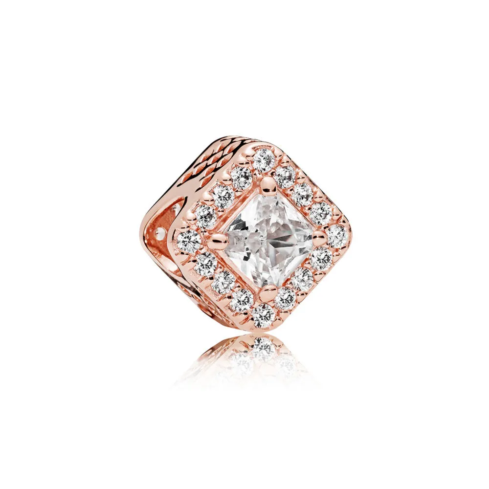 geometric radiance charm pandora rose clear cz 786206cz