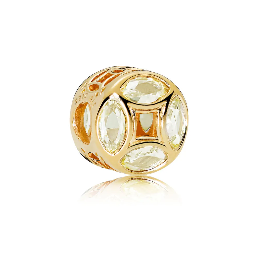 Good Fortune Coin Charm, PANDORA Shine™ Sunshine Yellow CZ - 767821CSY