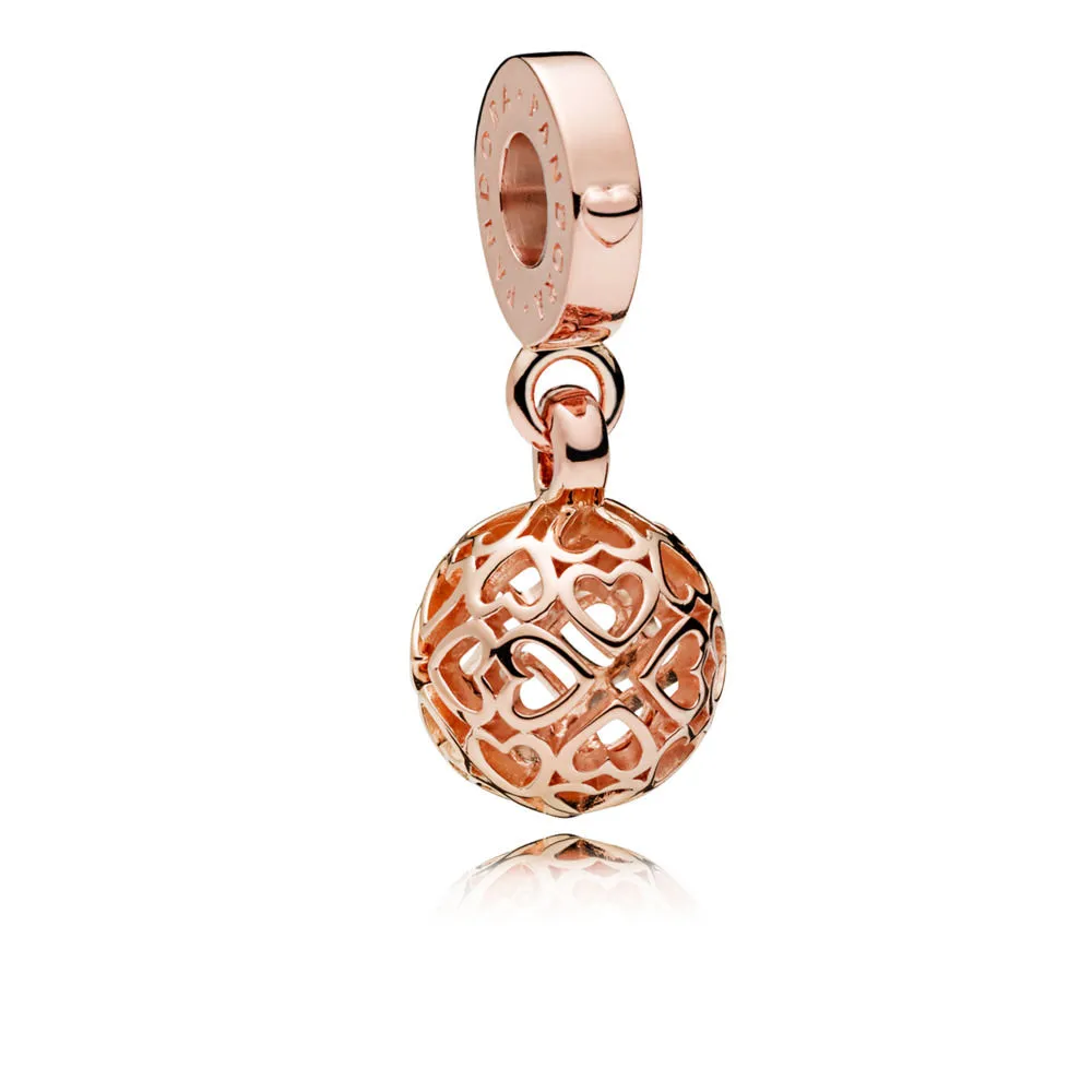 Harmonious Hearts Dangle Charm, PANDORA Rose™ - 787255